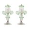 Lámparas de mesa italianas de cristal de Murano claro y verde claro, década de 2000. Juego de 2, Imagen 1