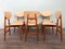 Scandinavian Style Dining Chairs in Beech & Skai, Italy, 1960s, Set of 6 20