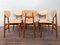 Scandinavian Style Dining Chairs in Beech & Skai, Italy, 1960s, Set of 6, Image 20