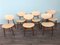 Scandinavian Style Dining Chairs in Beech & Skai, Italy, 1960s, Set of 6, Image 1