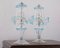 Italienische Tischlampen aus klarem & hellblauem Muranoglas, 2000er, 2er Set 2