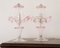 Italienische Tischlampen aus klarem & rosa Muranoglas, 2000er, 2er Set 2
