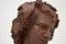 Antique Cast Iron Bust of Young Woman, 1900s, Image 8