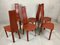 High Back Dining Chairs from Arper, 1980s, Set of 6 4