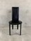 Postmodern Black Leather Dining Chairs, 1980s, Set of 4 4