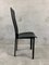 Postmodern Black Leather Dining Chairs, 1980s, Set of 4, Image 8
