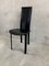 Postmodern Black Leather Dining Chairs, 1980s, Set of 4 5