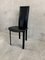 Postmodern Black Leather Dining Chairs, 1980s, Set of 4, Image 5