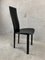 Postmodern Black Leather Dining Chairs, 1980s, Set of 4 7
