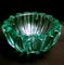 Art Deco Green Molded Glass Bowl by Pierre Davesn, 1930s 5