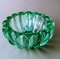 Art Deco Green Molded Glass Bowl by Pierre Davesn, 1930s, Image 1