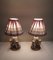 Antique Figurative Bedside Lamps with Porcelain Bases, 1900s, Set of 2 2