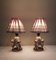 Antique Figurative Bedside Lamps with Porcelain Bases, 1900s, Set of 2 3