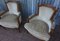 Vintage French Louis XVI Style Salon Armchairs with Ottoman from Ets Faye-Couzon, 1950s 17