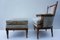 Vintage French Louis XVI Style Salon Armchairs with Ottoman from Ets Faye-Couzon, 1950s, Image 4
