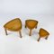 Modernist Blond Oak Nesting Tables, 1960s, Set of 3 5