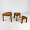 Modernist Blond Oak Nesting Tables, 1960s, Set of 3, Image 2