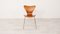 Sedia da pranzo nr. 3107 vintage in teak di Arne Jacobsen per Fritz Hansen, anni '50, Immagine 3