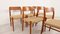 Teak Model 75 Dining Chairs by Niels Otto Møller for J.L. Møllers, 1950s, Set of 6 2