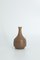 Small Mid-Century Scandinavian Modern Collectible Brown Stoneware Vases by Gunnar Borg for Höganäs Ceramics, 1960s, Set of 4 2