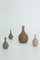 Small Mid-Century Scandinavian Modern Collectible Brown Stoneware Vases by Gunnar Borg for Höganäs Ceramics, 1960s, Set of 4 7