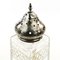 Silberne Art Deco Zuckerdose aus Kristallglas von Powder, Großbritannien, 1930er 9