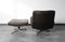 King Chair with Footrest in Brown Leather by André Vandenbeuck for Strässle, 1970s, Set of 2 11