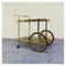 Vintage Bar Cart in Glass and Metal 1