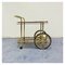 Vintage Bar Cart in Glass and Metal 2