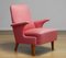 Armchair with Powder Pink Wool Upholstery by Dux, Sweden, 1950s 1