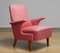 Armchair with Powder Pink Wool Upholstery by Dux, Sweden, 1950s, Image 1