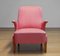 Armchair with Powder Pink Wool Upholstery by Dux, Sweden, 1950s 7