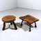 Brutalist Wooden Plant Tables, 1960s, Set of 2 5