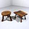 Tables pour Plantes Brutalistes en Bois, 1960s, Set de 2 5