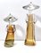 Amber Sommerso Glass Decorative Figures attributed to Archimede Seguso, 1960s, Set of 2, Image 1