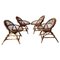 Bamboo and Rattan Chairs attributed to Franco Albini, 1960s, Set of 4 1