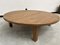 Large Circular Coffee Table in Oak, 1950s 9