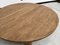 Large Circular Coffee Table in Oak, 1950s 7