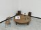 Tavolino da caffè rotondo in quercia, anni '50, Immagine 5