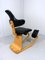 Thatsit Balance Chair in Beech & Leather Chair by Peter Hvidt for Stokke, 1990s 6