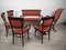 Curved Wood Living Room Table and Chairs from Jacob & Josef Kohn, 1890s, Set of 5 1