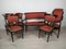 Curved Wood Living Room Table and Chairs from Jacob & Josef Kohn, 1890s, Set of 5 2