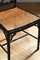 N.4 Black Lacquered and Vienna Straw Chairs from McGuire, 1970, Set of 4, Image 3