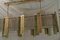 Lampadario e pendenti in ottone e vetro di Murano verde e oro, 2000, Immagine 10