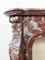 Antique Hand-Carved Trois Coquilles Mantelpiece in Red Marble 9