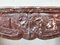 Chimenea de Trois Coquilles antigua tallada a mano en mármol rojo, Imagen 8