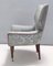 Italienische Vintage Sessel mit Gestell aus Nussholz und Messingfüßen, 1950er, 2er Set 8