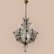 Lámpara de araña Macaroni Rose de cristal, años 50, Imagen 6
