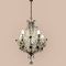 Lámpara de araña Macaroni Rose de cristal, años 50, Imagen 2