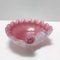 Italian Pink Opaline and Lattimo Glass Shell Bowl by Fratelli Toso, 1960s 4